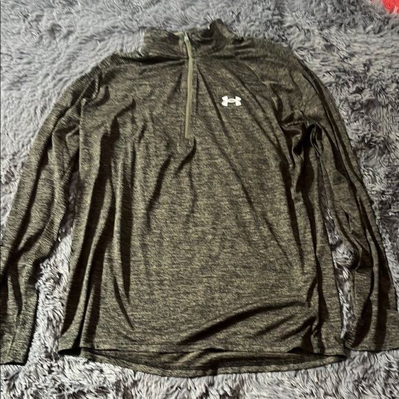 Under Armour Army Green/Black Quarter-Zip Tech Pullover - Picture 1 of 6